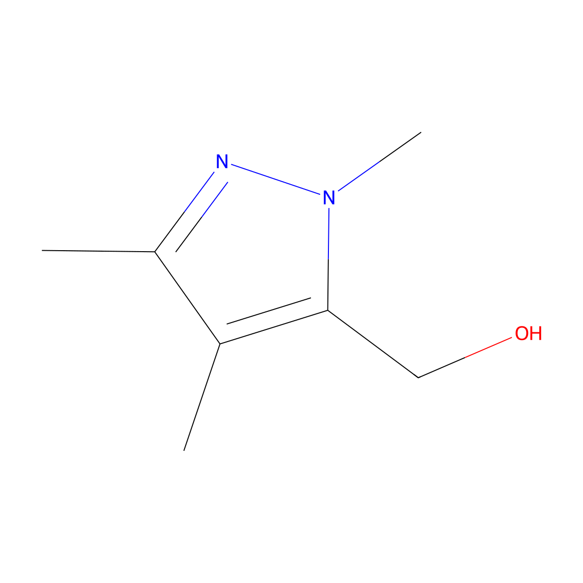 (1,3,4-Trimethyl-1H-pyrazol-5-yl)methanol molecular structure, CAS 61322-49-4