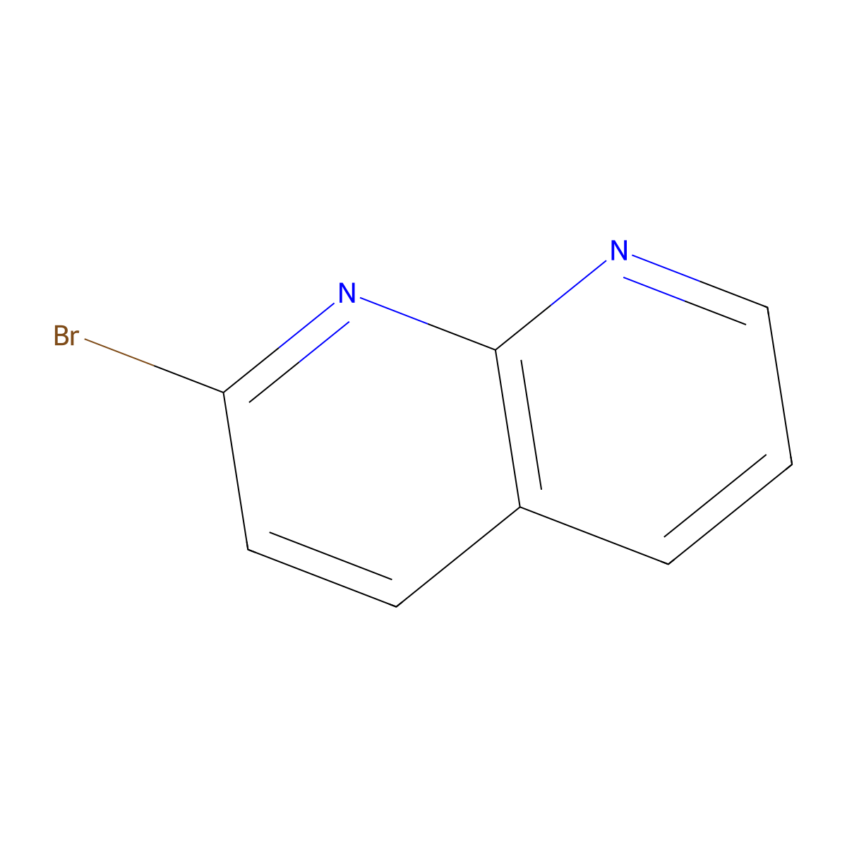 2-Bromo-1,8-naphthyridine molecular structure, CAS 61323-17-9