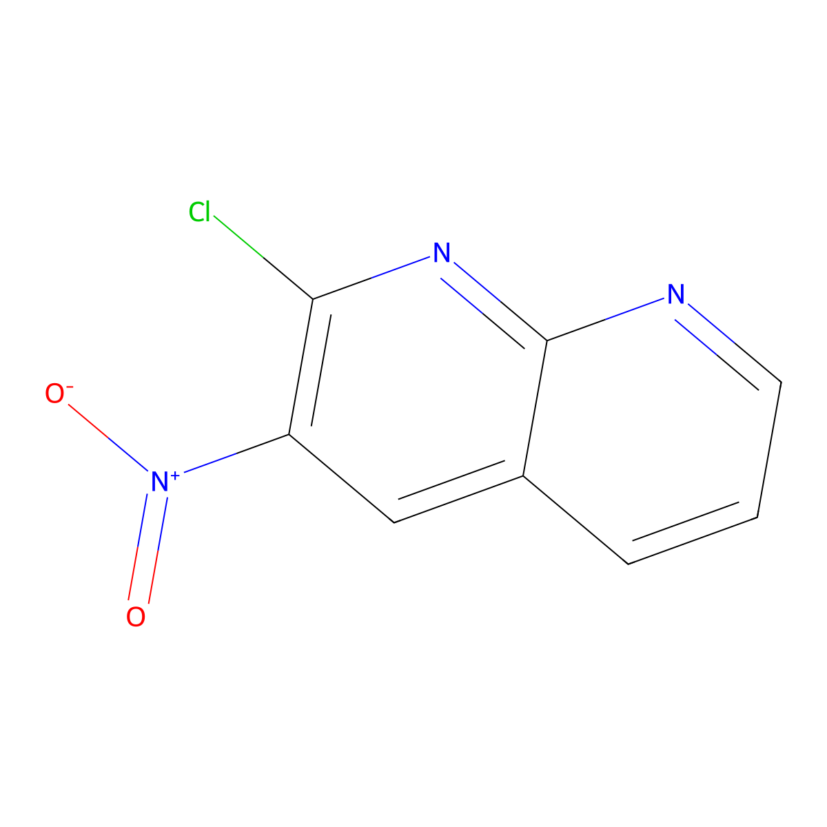 2-Chloro-3-nitro-1,8-naphthyridine molecular structure, CAS 61323-18-0