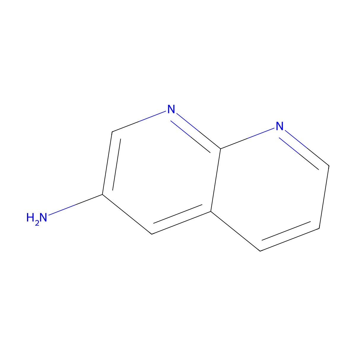 1,8-Naphthyridin-3-amine molecular structure, CAS 61323-19-1