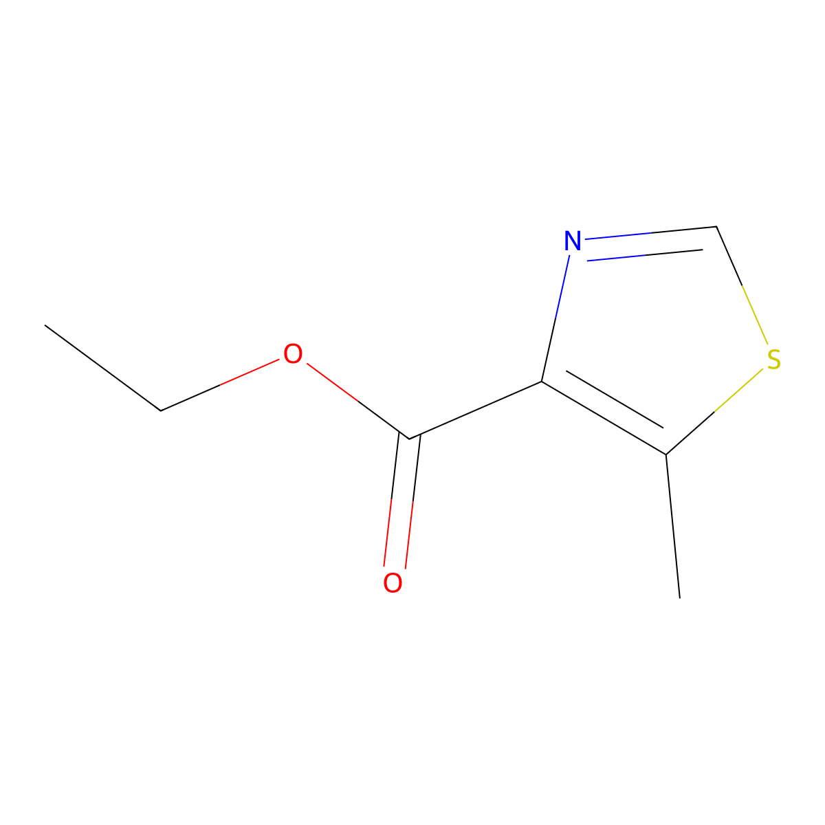 Ethyl 5-methylthiazole-4-carboxylate molecular structure, CAS 61323-26-0
