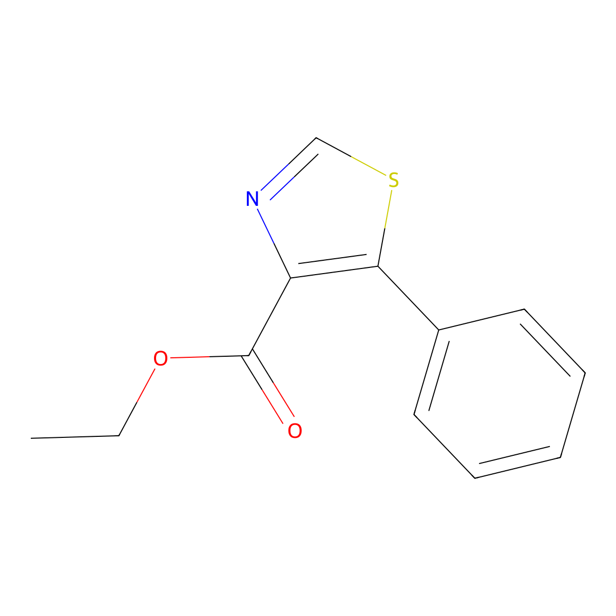 Ethyl 5-phenylthiazole-4-carboxylate molecular structure, CAS 61323-28-2
