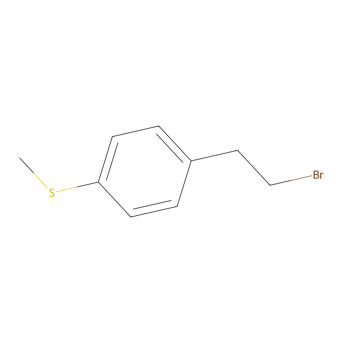1-(2-Bromoethyl)-4-methylsulfanylbenzene molecular structure, CAS 613233-75-3