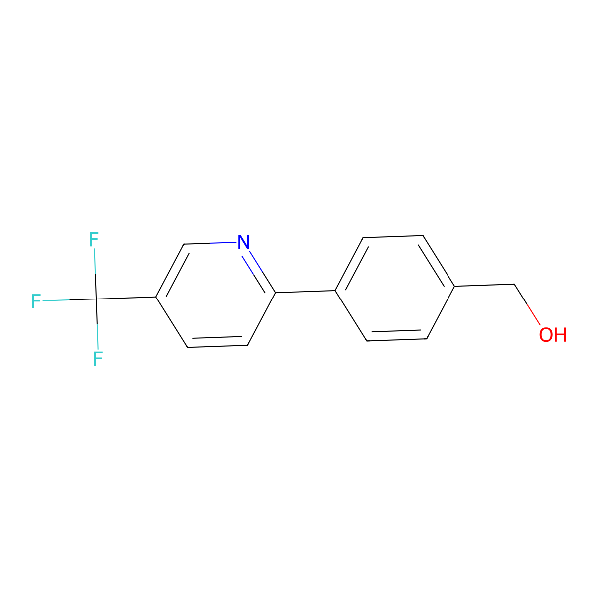 {4-[5-(Trifluoromethyl)pyridin-2-yl]phenyl}methanol molecular structure, CAS 613239-75-1
