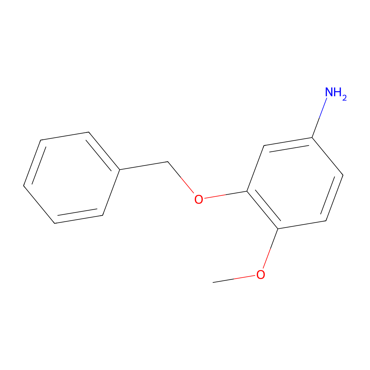 3-(Benzyloxy)-4-methoxyaniline molecular structure, CAS 61324-40-1