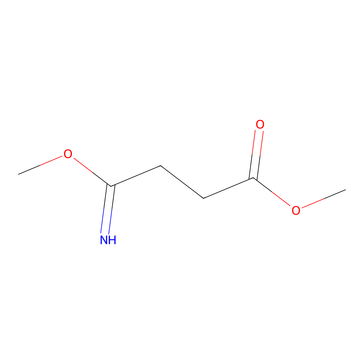 Methyl 4-imino-4-methoxybutanoate molecular structure, CAS 61324-61-6