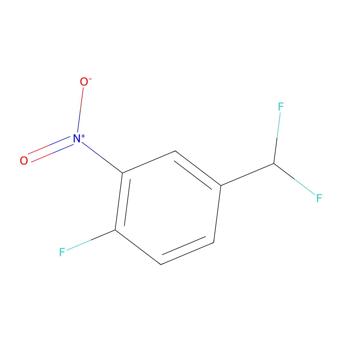 4-(Difluoromethyl)-1-fluoro-2-nitrobenzene molecular structure, CAS 61324-89-8