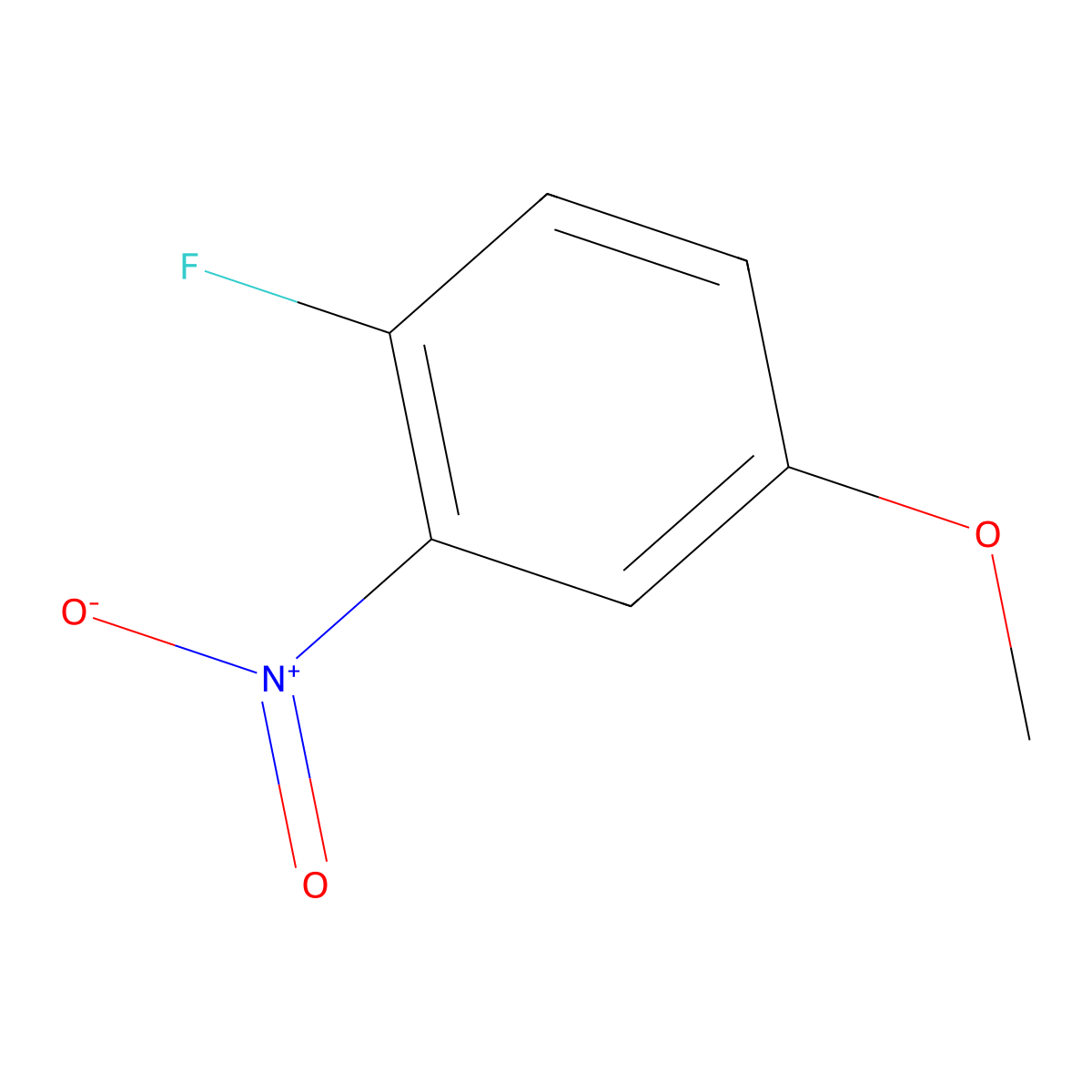 1-Fluoro-4-methoxy-2-nitrobenzene molecular structure, CAS 61324-93-4