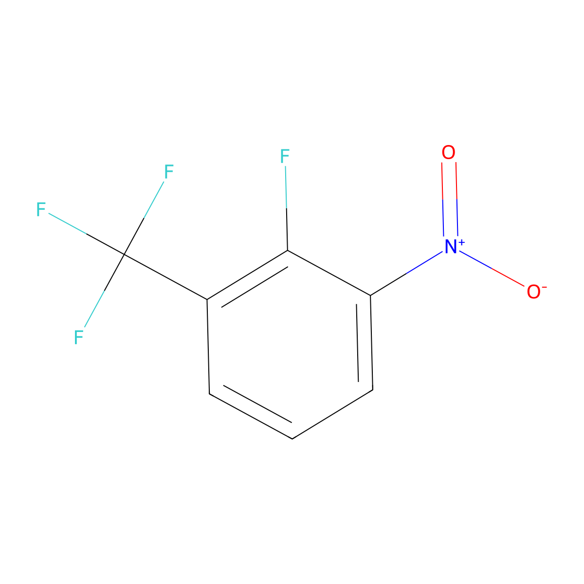 2-Fluoro-3-nitrobenzotrifluoride molecular structure, CAS 61324-97-8
