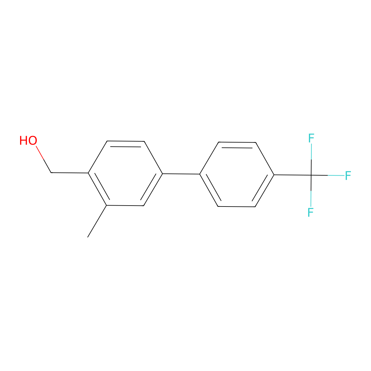 [3-Methyl-4'-(trifluoromethyl)biphenyl-4-yl]methanol molecular structure, CAS 613240-11-2