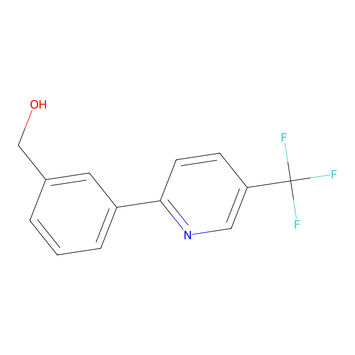 3-(3-(Trifluoromethyl)pyridin-2-YL)benzyl alcohol molecular structure, CAS 613240-34-9
