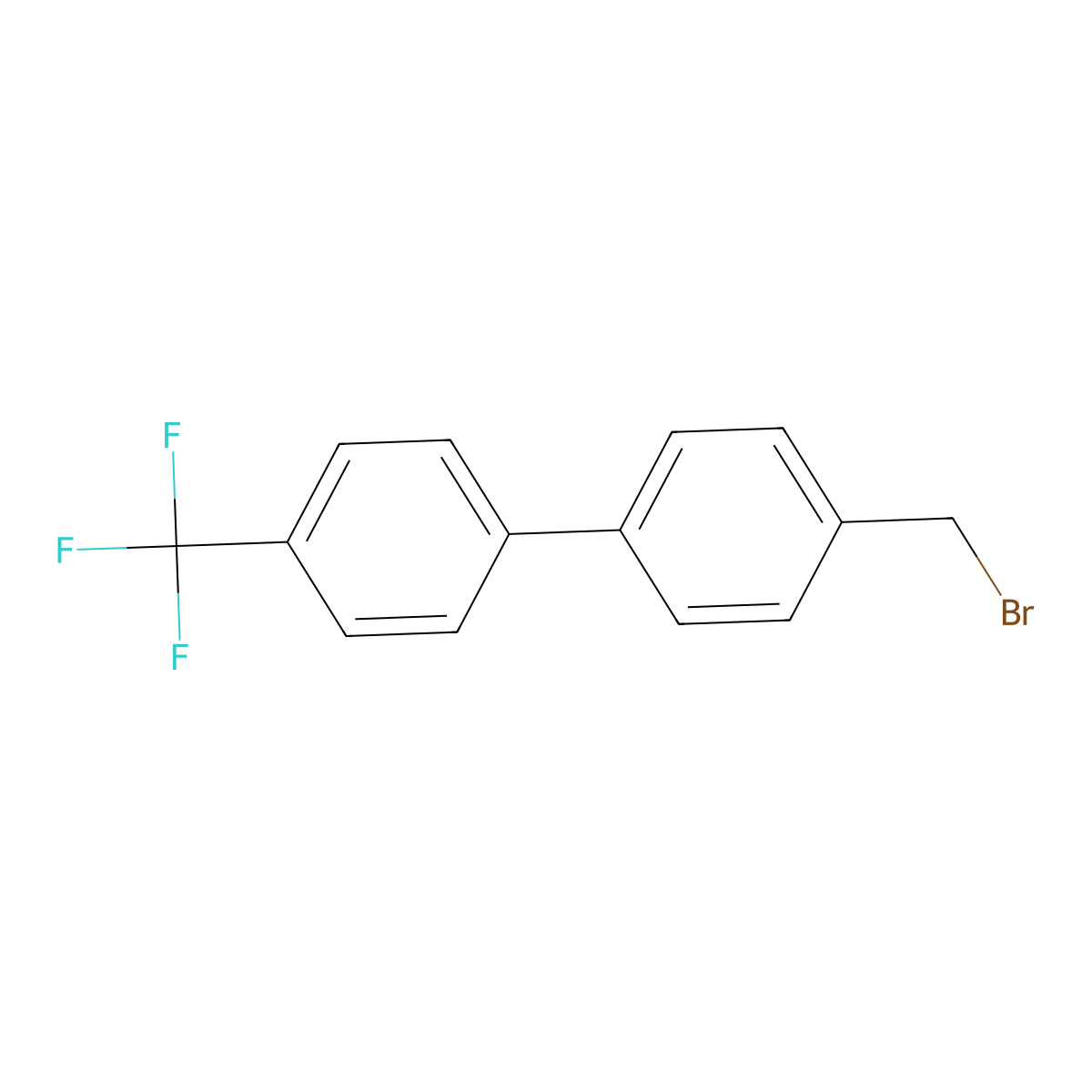 4-(Bromomethyl)-4'-(trifluoromethyl)-1,1'-biphenyl molecular structure, CAS 613241-14-8