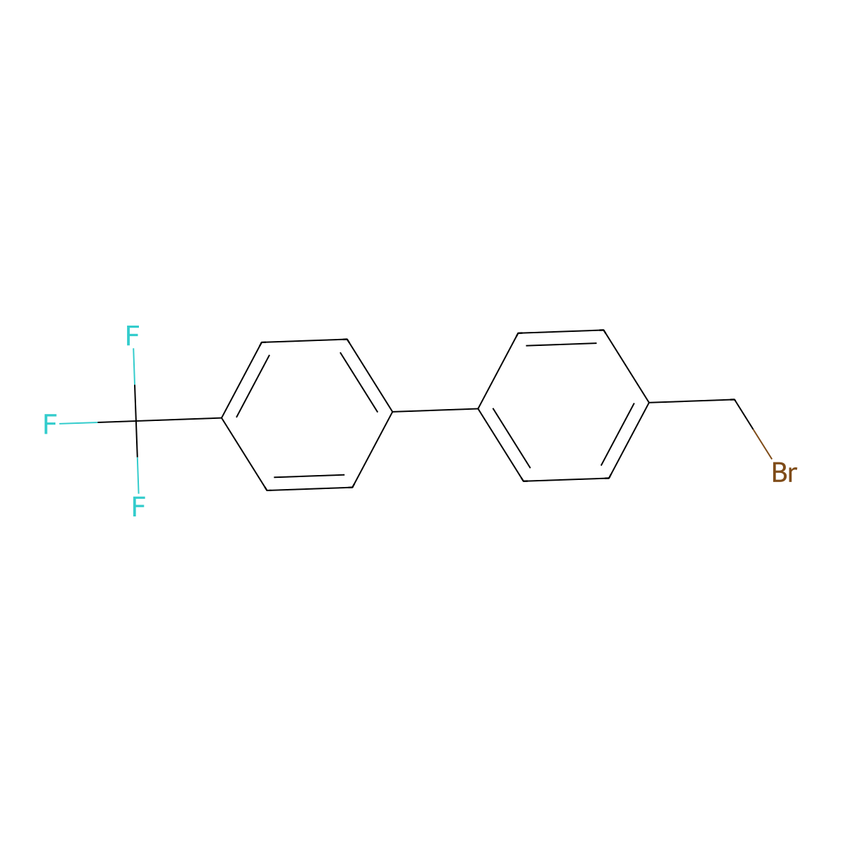 4-(Bromomethyl)-4'-(trifluoromethyl)-1,1'-biphenyl molecular structure, CAS 613241-14-8