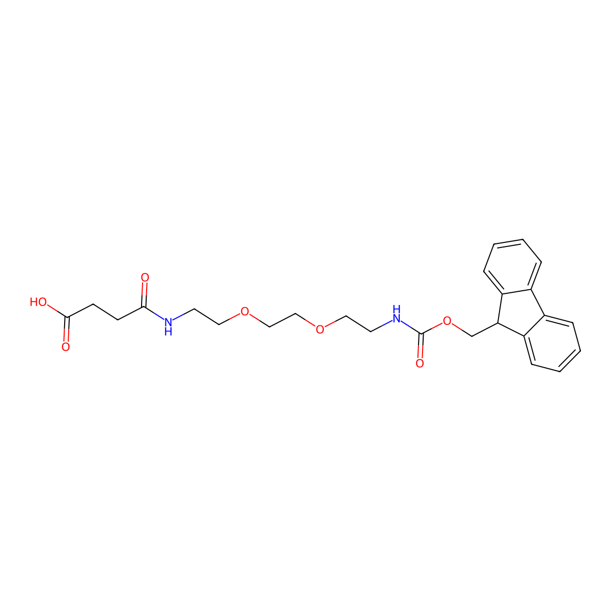 N-(Fmoc-8-amino-3,6-dioxa-octyl)succinamic acid molecular structure, CAS 613245-91-3