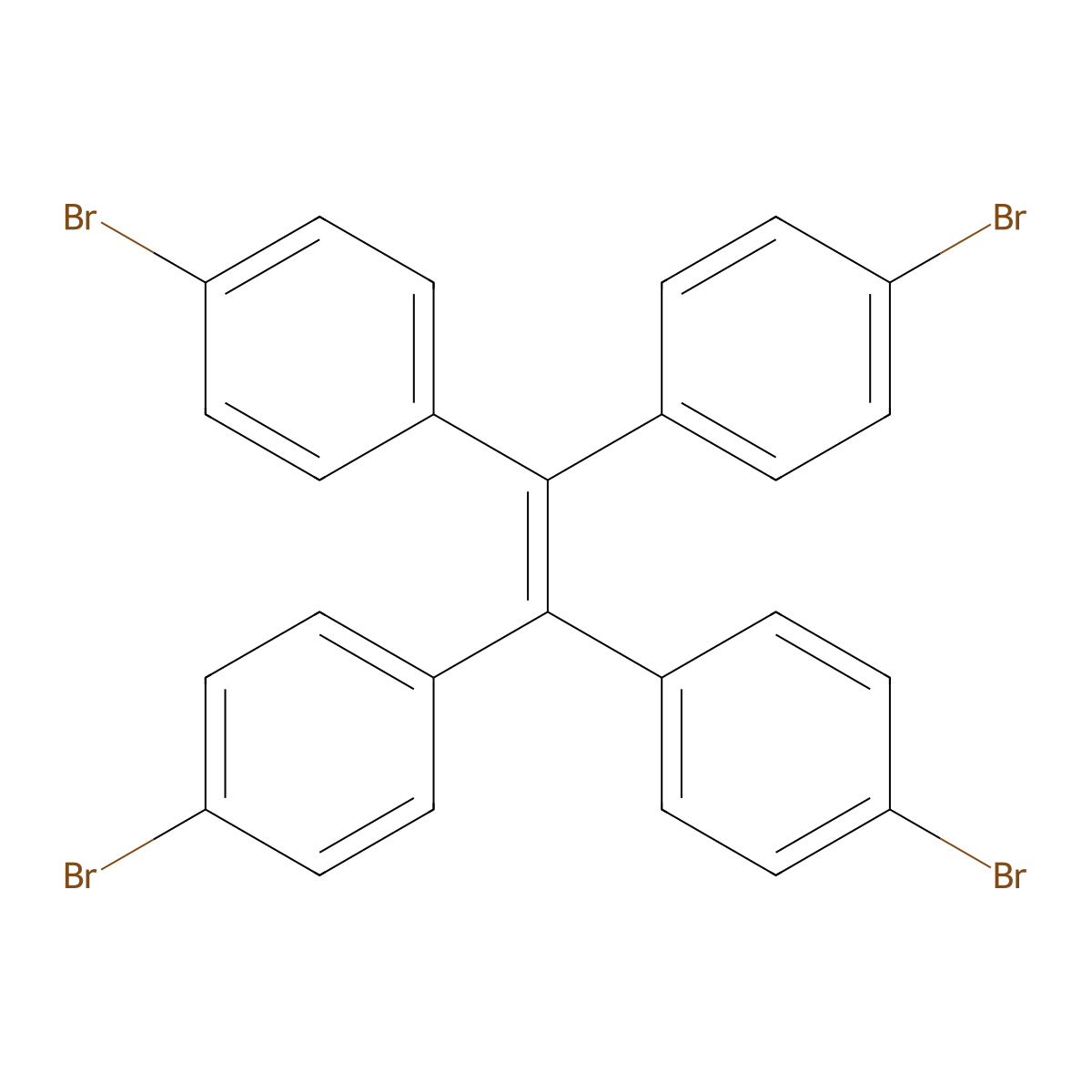 Tetrakis(4-bromophenyl)ethylene molecular structure, CAS 61326-44-1