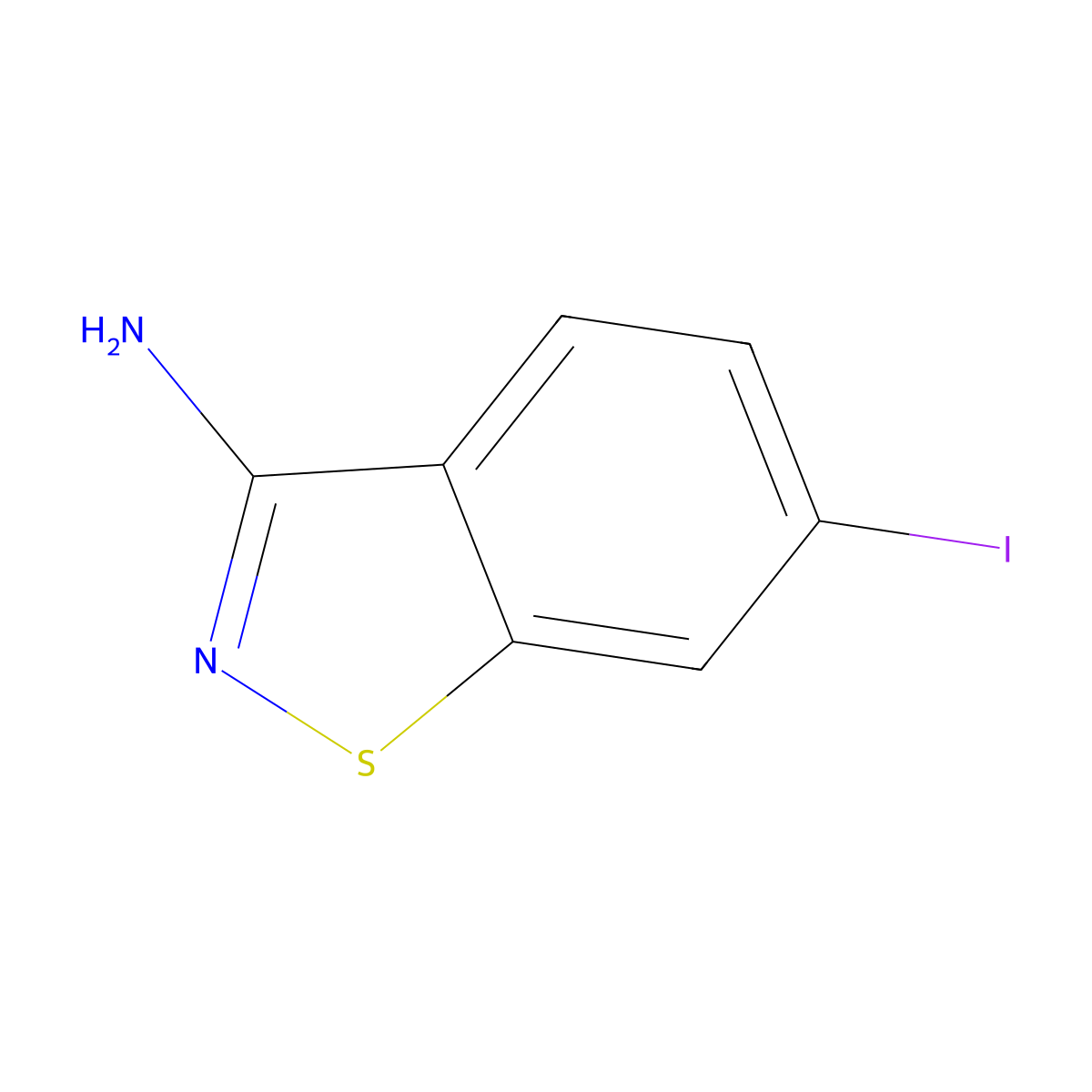 6-Iodobenzo[d]isothiazol-3-amine molecular structure, CAS 613262-35-4