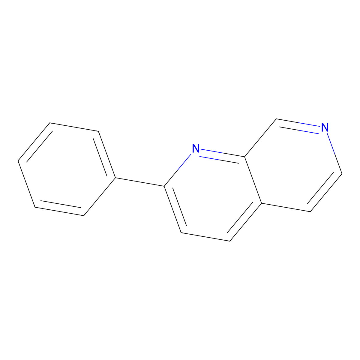 2-Phenyl-1,7-naphthyridine molecular structure, CAS 61327-60-4