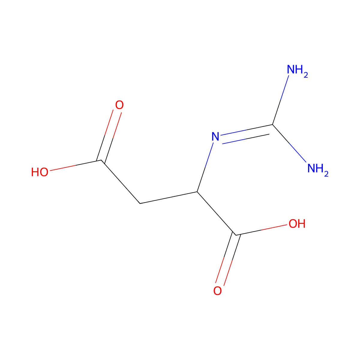 Guanidinosuccinic acid molecular structure, CAS 6133-30-8