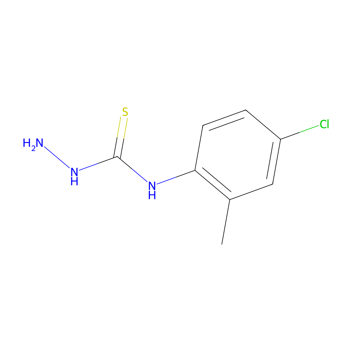 4-(4-Chloro-ortho-tolyl)-3-thiosemicarbazide molecular structure, CAS 61335-37-3