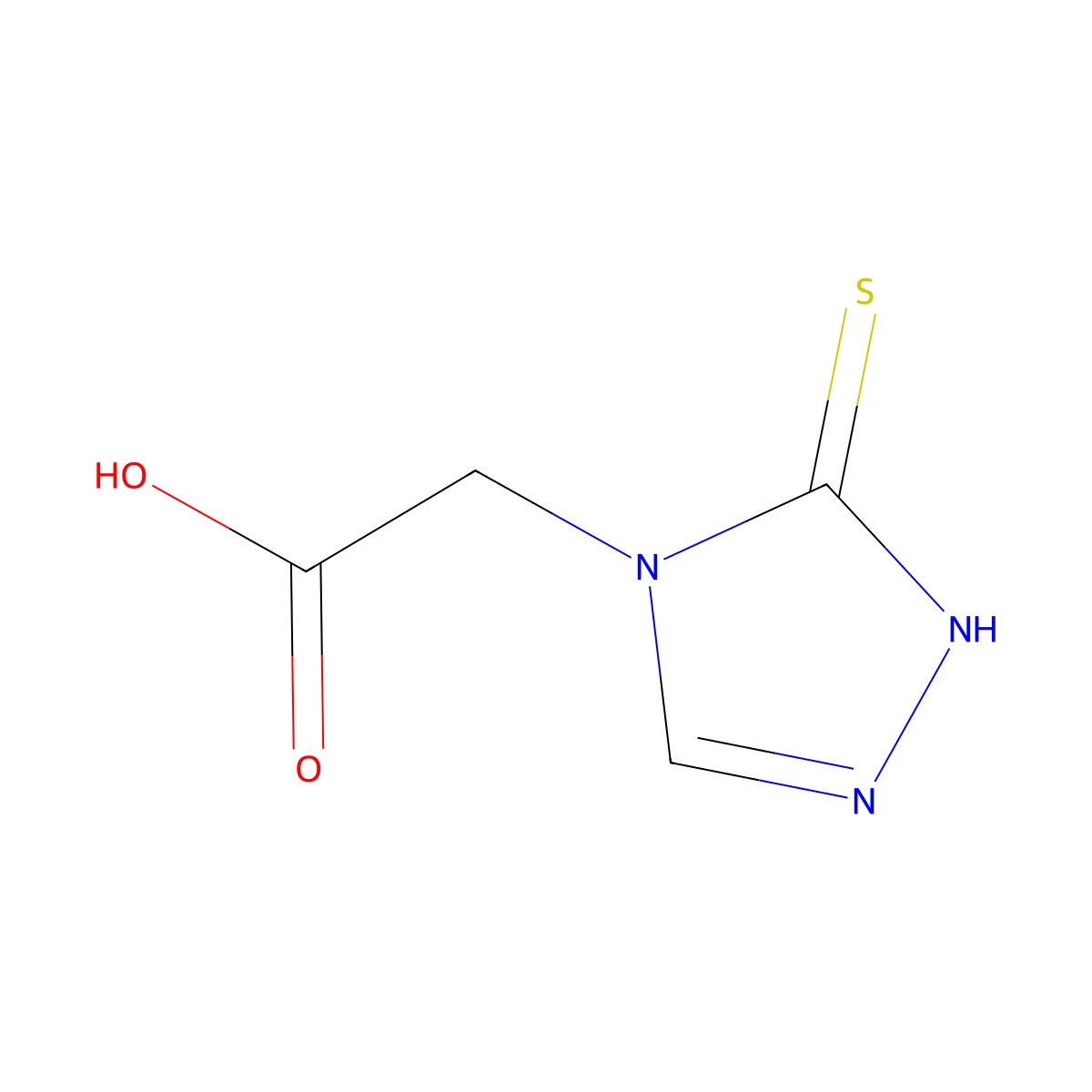 2-(5-thioxo-1H-1,2,4-triazol-4(5H)-yl)acetic acid molecular structure, CAS 61336-27-4