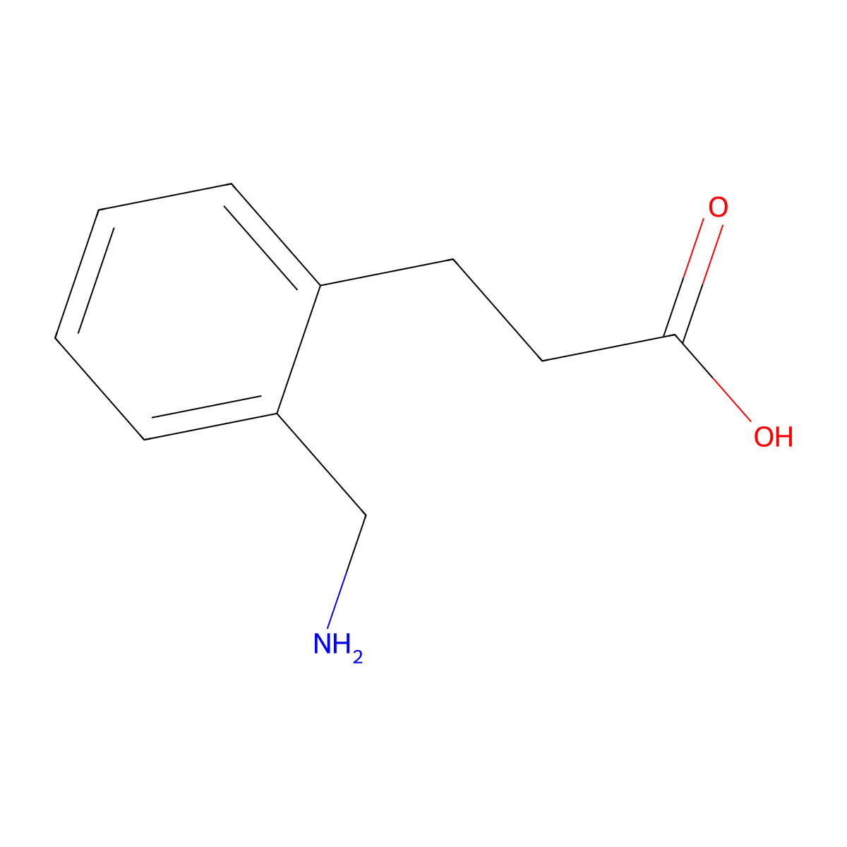 3-[2-(Aminomethyl)phenyl]propanoic acid molecular structure, CAS 61336-51-4