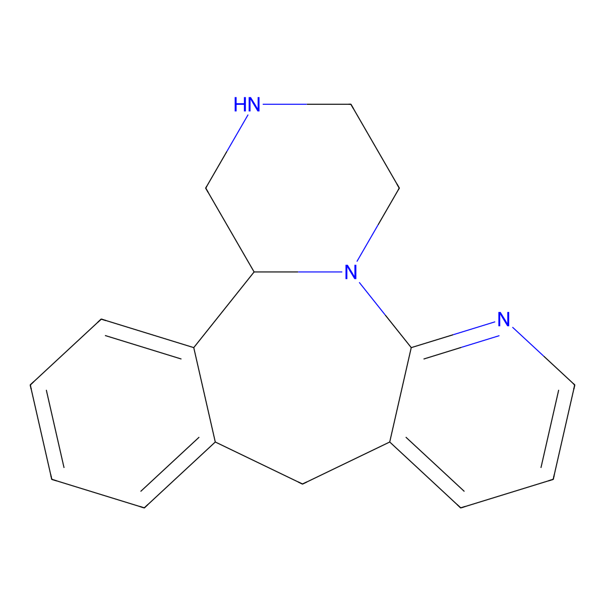 Normirtazapine molecular structure, CAS 61337-68-6