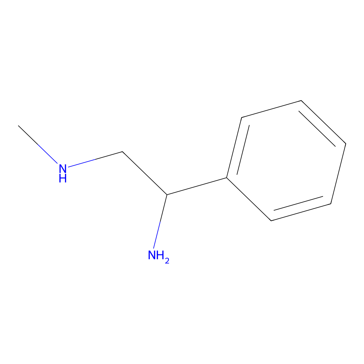 (2-Amino-2-phenylethyl)(methyl)amine molecular structure, CAS 61337-91-5