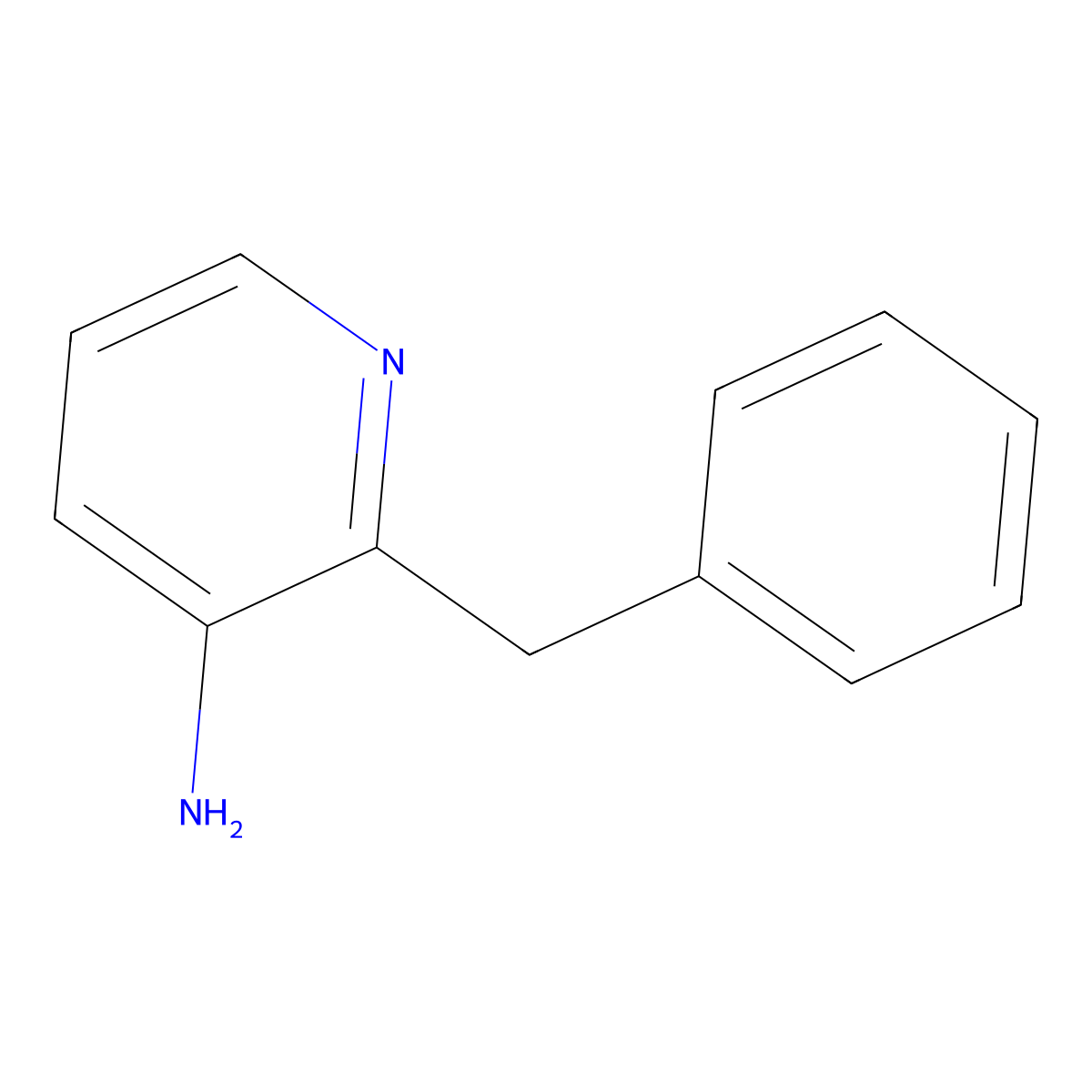 2-Benzylpyridin-3-amine molecular structure, CAS 61338-02-1