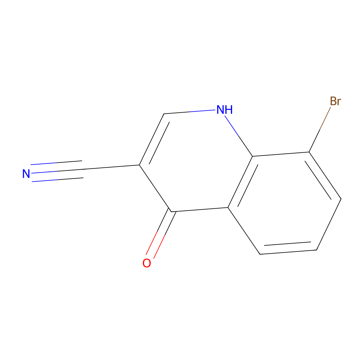 8-Bromo-4-hydroxyquinoline-3-carbonitrile molecular structure, CAS 61338-14-5