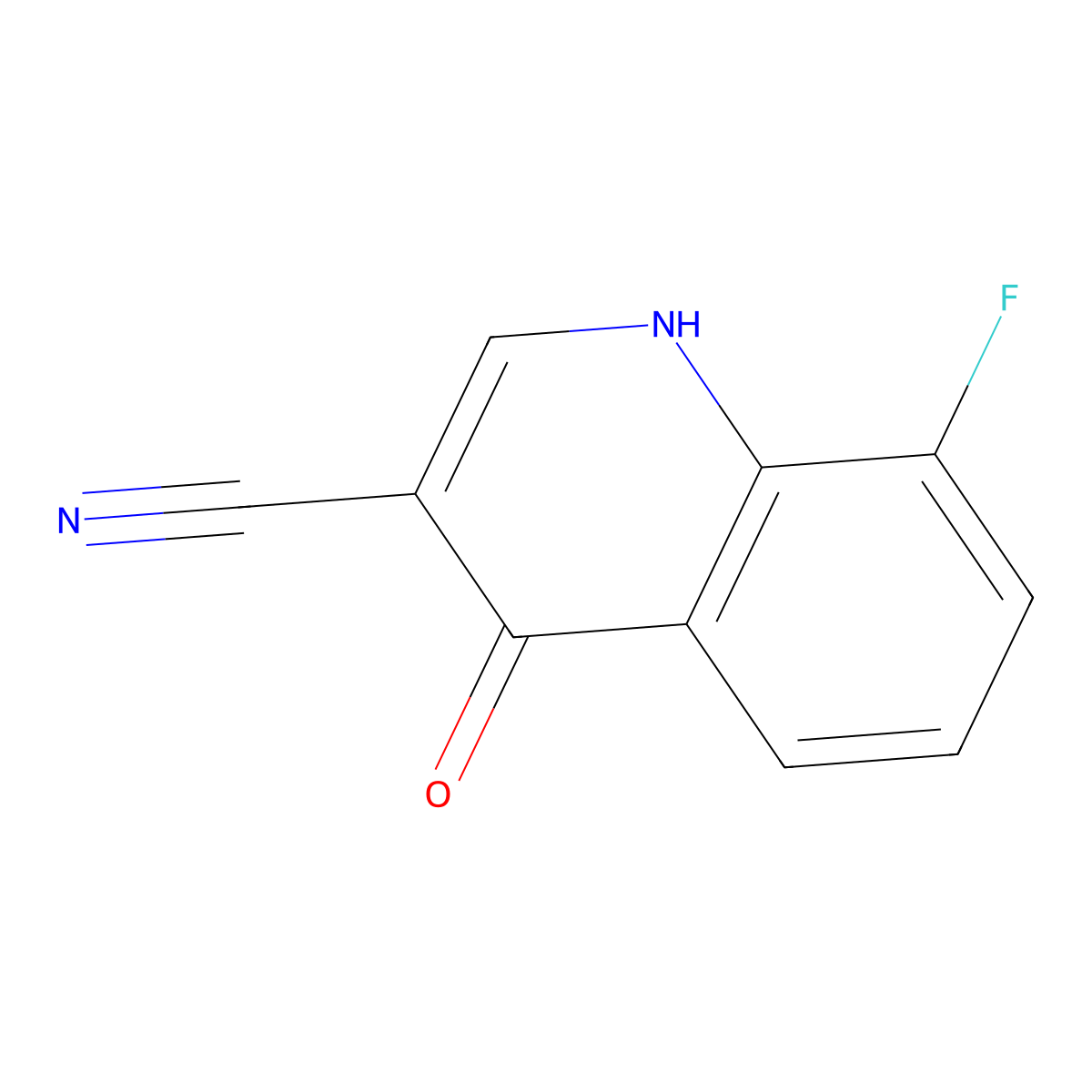8-Fluoro-4-hydroxyquinoline-3-carbonitrile molecular structure, CAS 61338-15-6