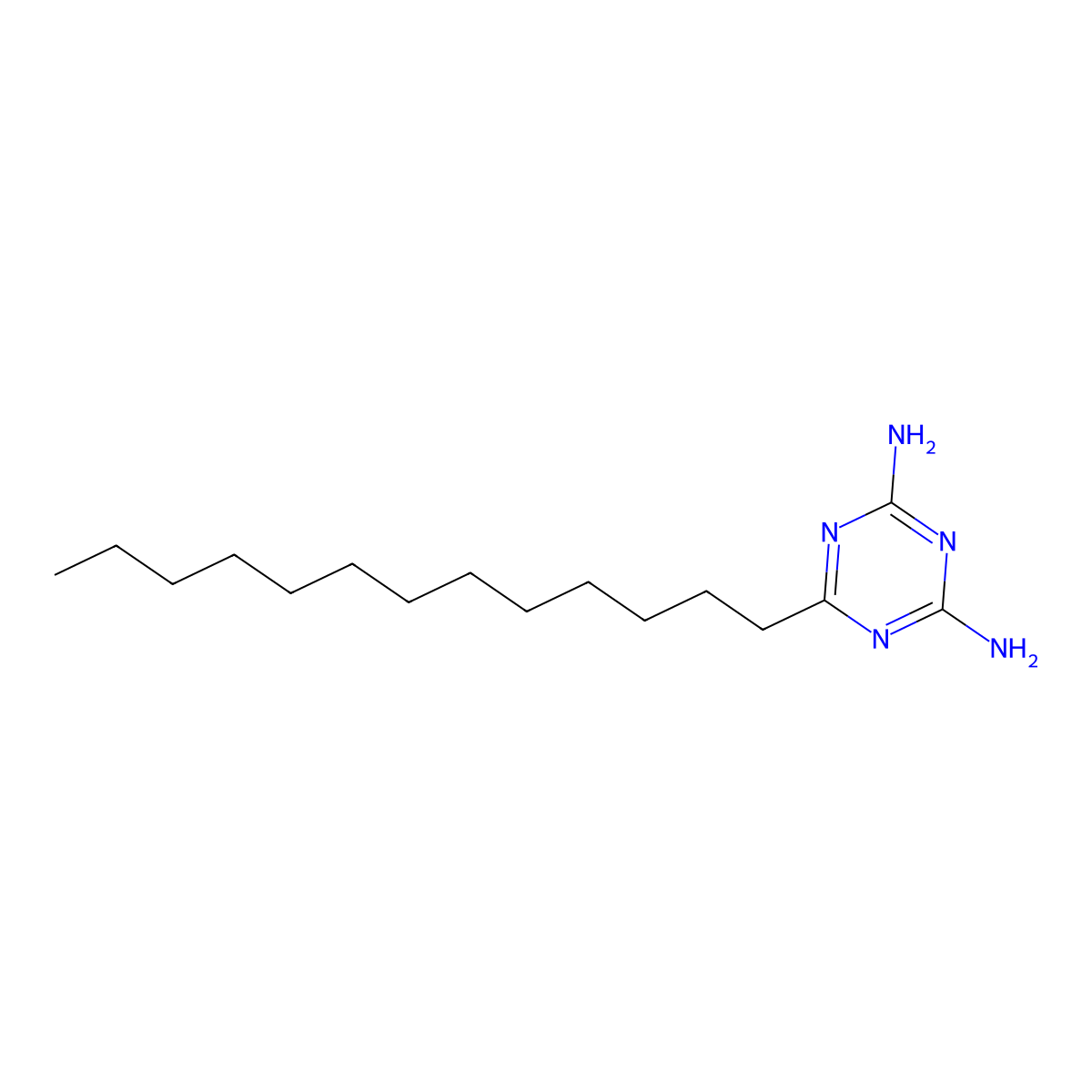6-Tridecyl-1,3,5-triazine-2,4-diamine molecular structure, CAS 6134-02-7