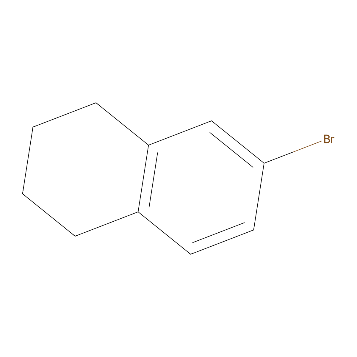 6-Bromo-1,2,3,4-tetrahydronaphthalene molecular structure, CAS 6134-56-1