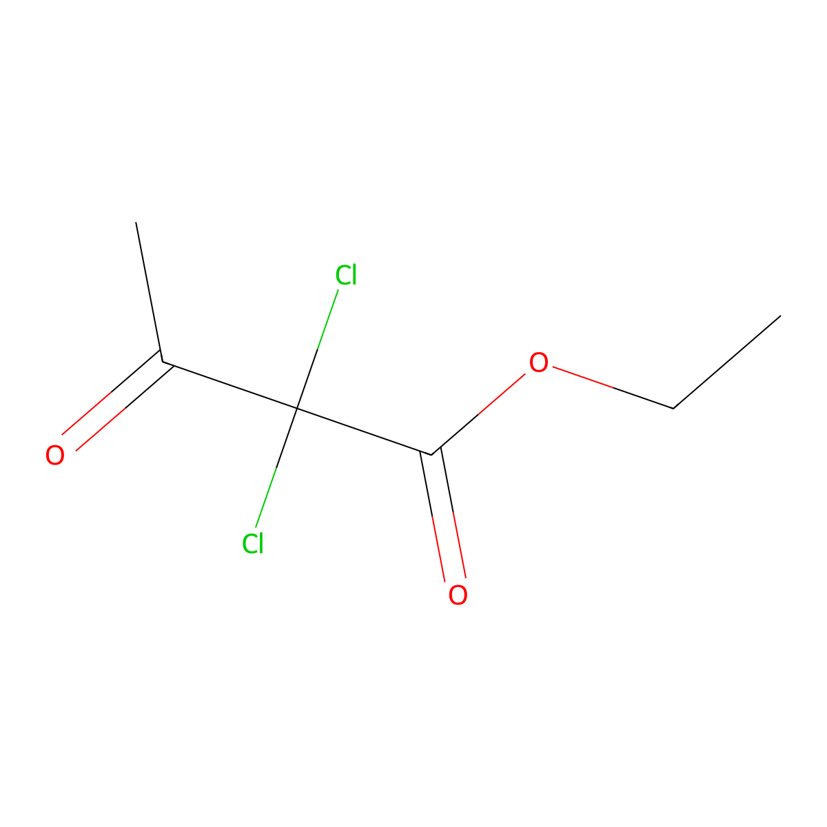 Ethyl 2,2-dichloroacetoacetate molecular structure, CAS 6134-66-3