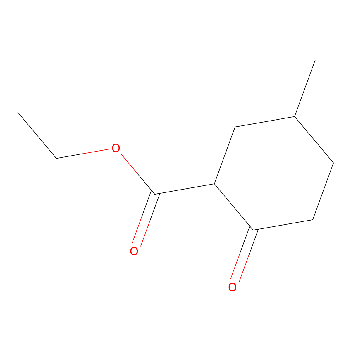 Ethyl 5-methyl-2-oxocyclohexane-1-carboxylate molecular structure, CAS 6134-75-4