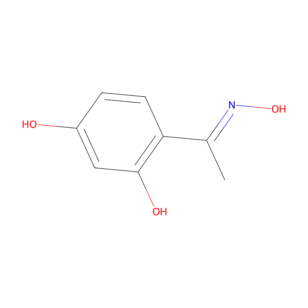 2',4'-Dihydroxyacetophenone oxime molecular structure, CAS 6134-79-8