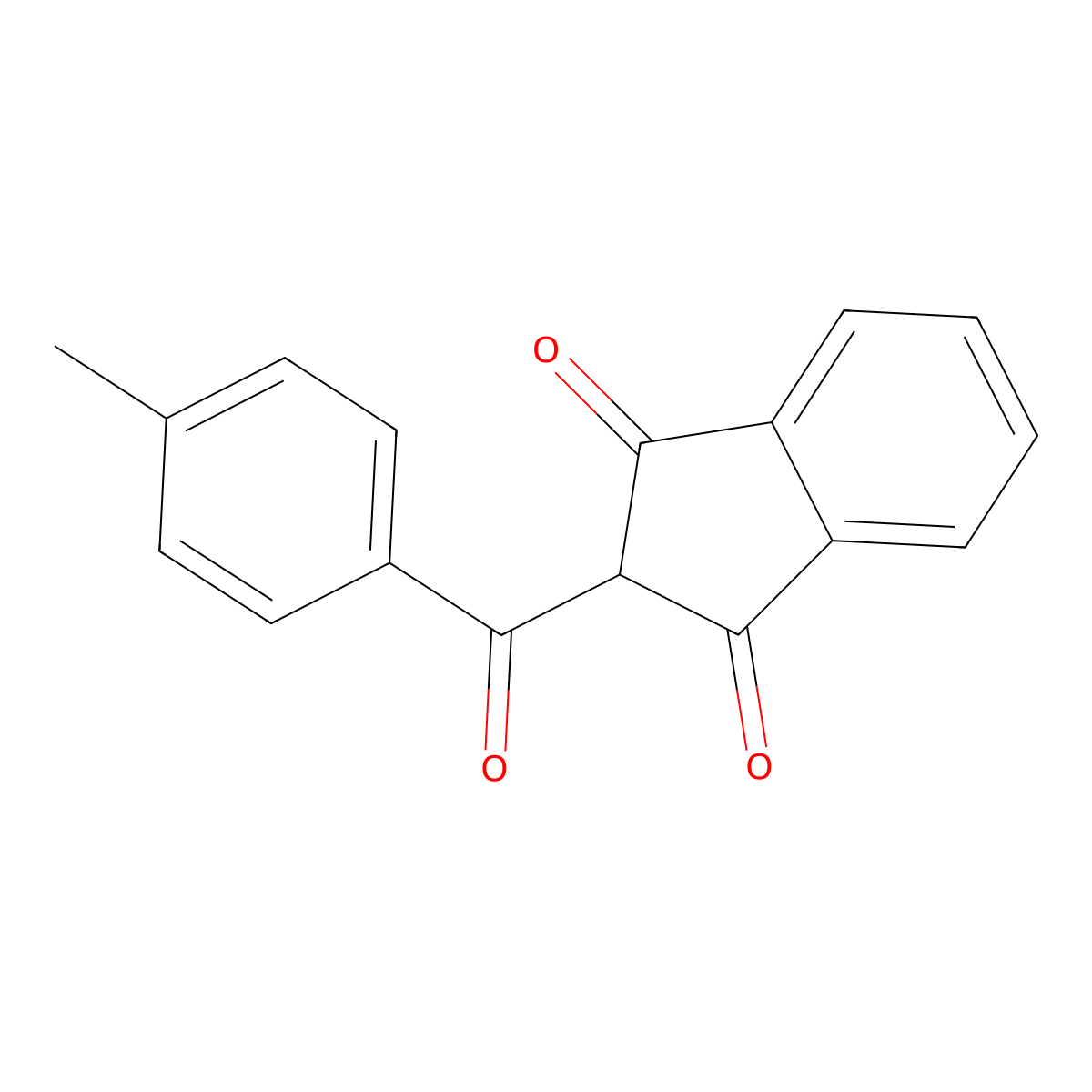 2-(4-Methylbenzoyl)indan-1,3-dione molecular structure, CAS 6134-99-2