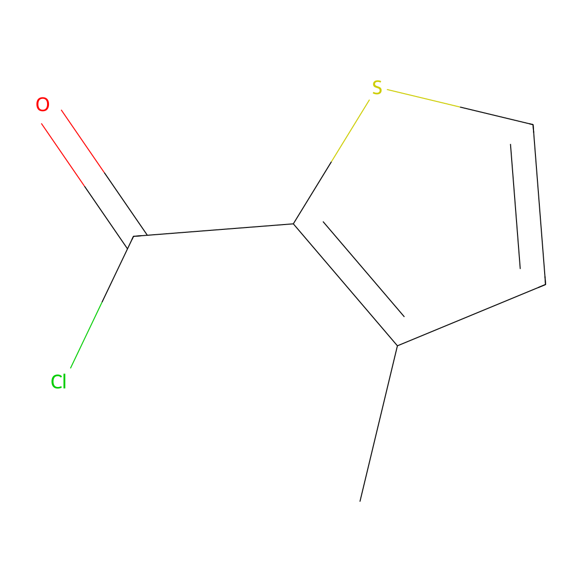3-Methyl-2-thenoyl Chloride molecular structure, CAS 61341-26-2