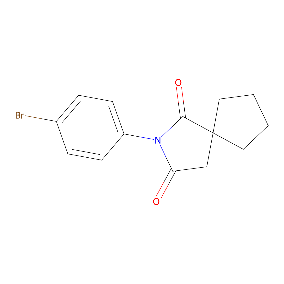 2-(4-Bromophenyl)-2-azaspiro[4.4]nonane-1,3-dione molecular structure, CAS 61343-15-5