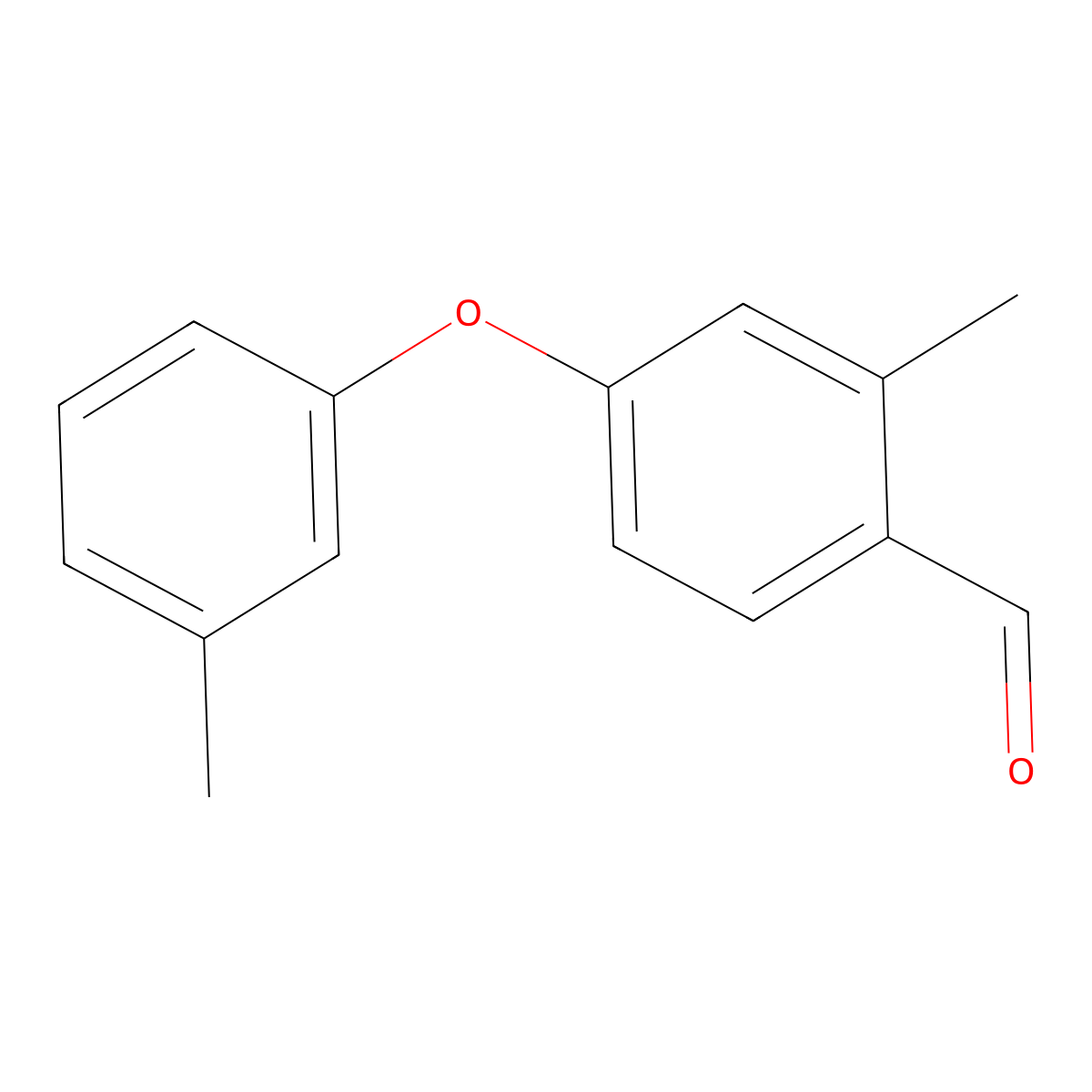 2-Methyl-4-(3-methylphenoxy)benzaldehyde molecular structure, CAS 61343-94-0