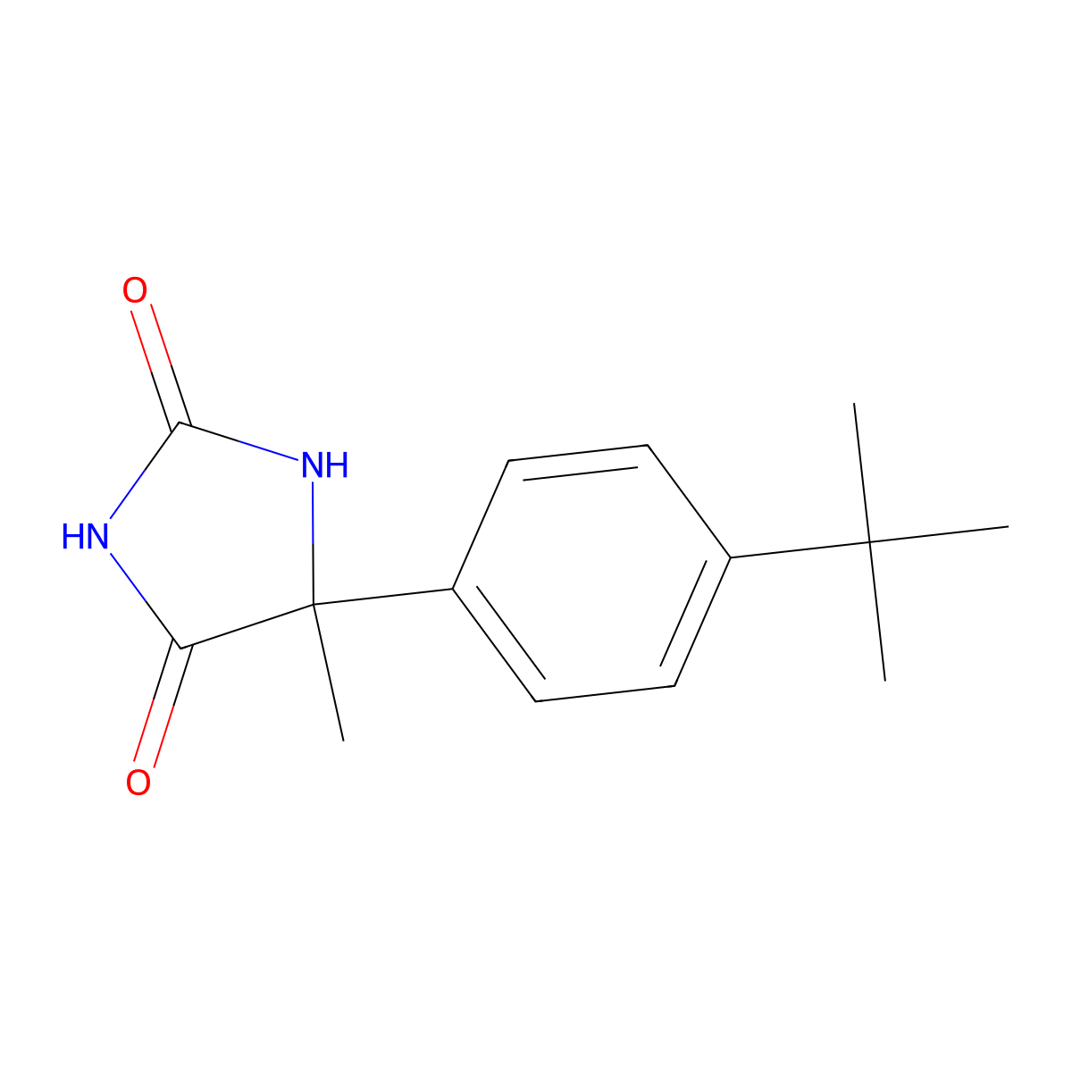 5-(4-Tert-butylphenyl)-5-methylimidazolidine-2,4-dione molecular structure, CAS 61344-30-7