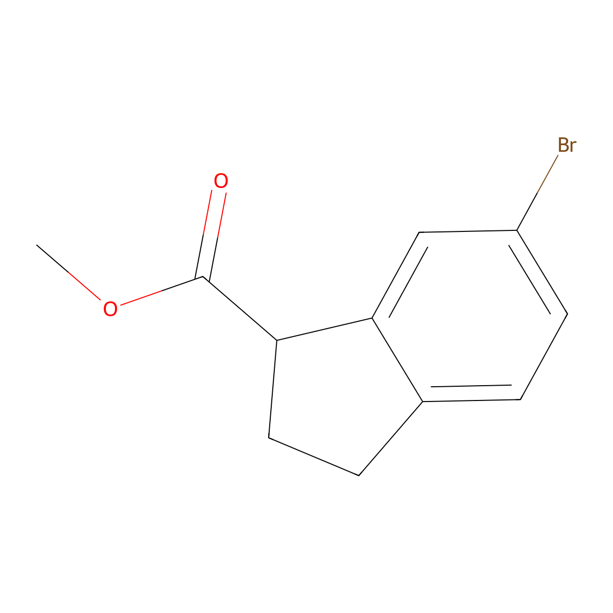 Methyl 6-bromo-2,3-dihydro-1H-indene-1-carboxylate molecular structure, CAS 61346-40-5