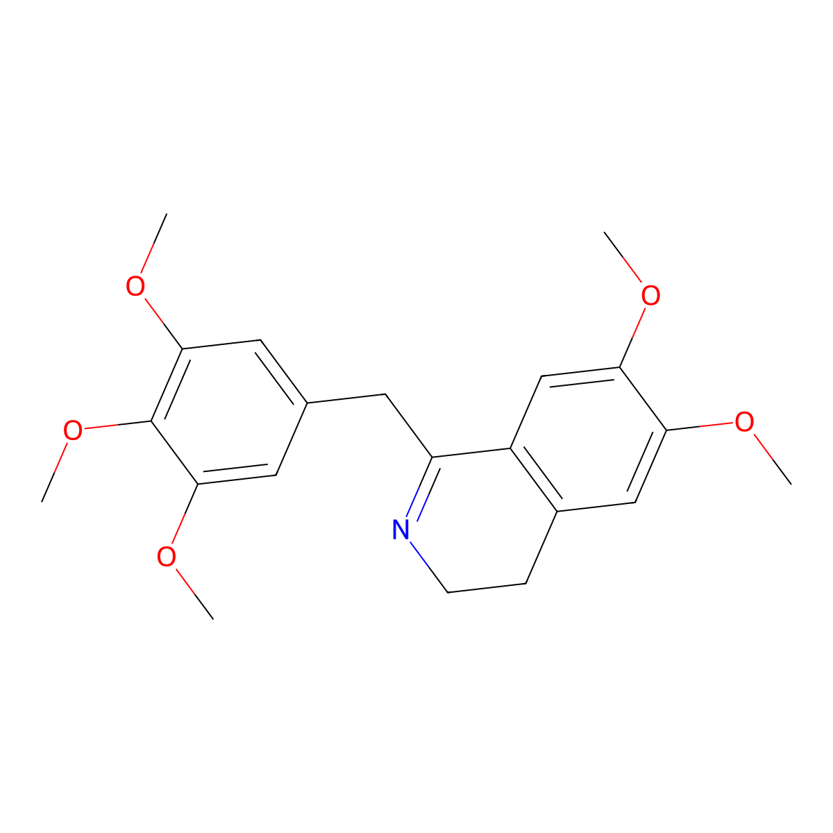 3,4-Dihydro-6,7-dimethoxy-1-(3,4,5-trimethoxybenzyl)isoquinoline molecular structure, CAS 61349-11-9