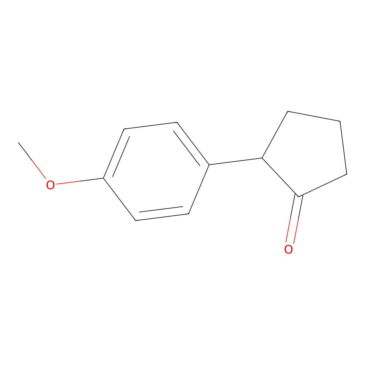 2-(4-Methoxyphenyl)cyclopentanone molecular structure, CAS 61349-69-7