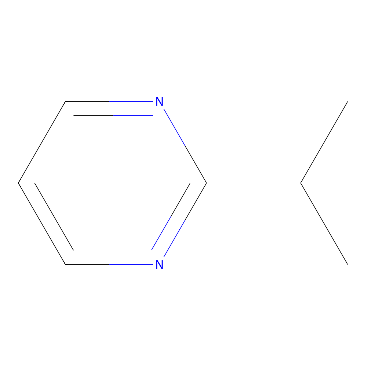 2-(Propan-2-yl)pyrimidine molecular structure, CAS 61349-72-2