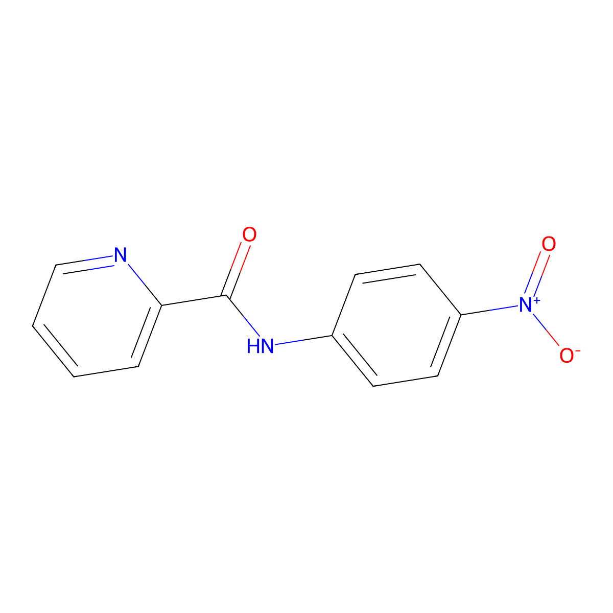 N-(4-nitrophenyl)pyridine-2-carboxamide molecular structure, CAS 61349-99-3