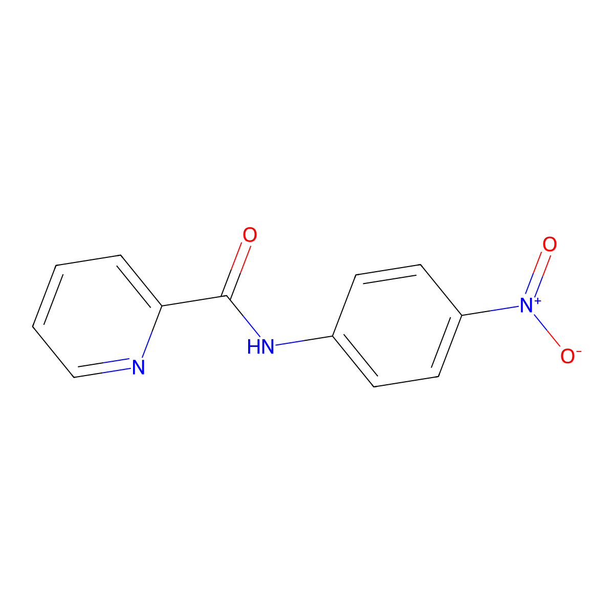 N-(4-nitrophenyl)pyridine-2-carboxamide molecular structure, CAS 61349-99-3