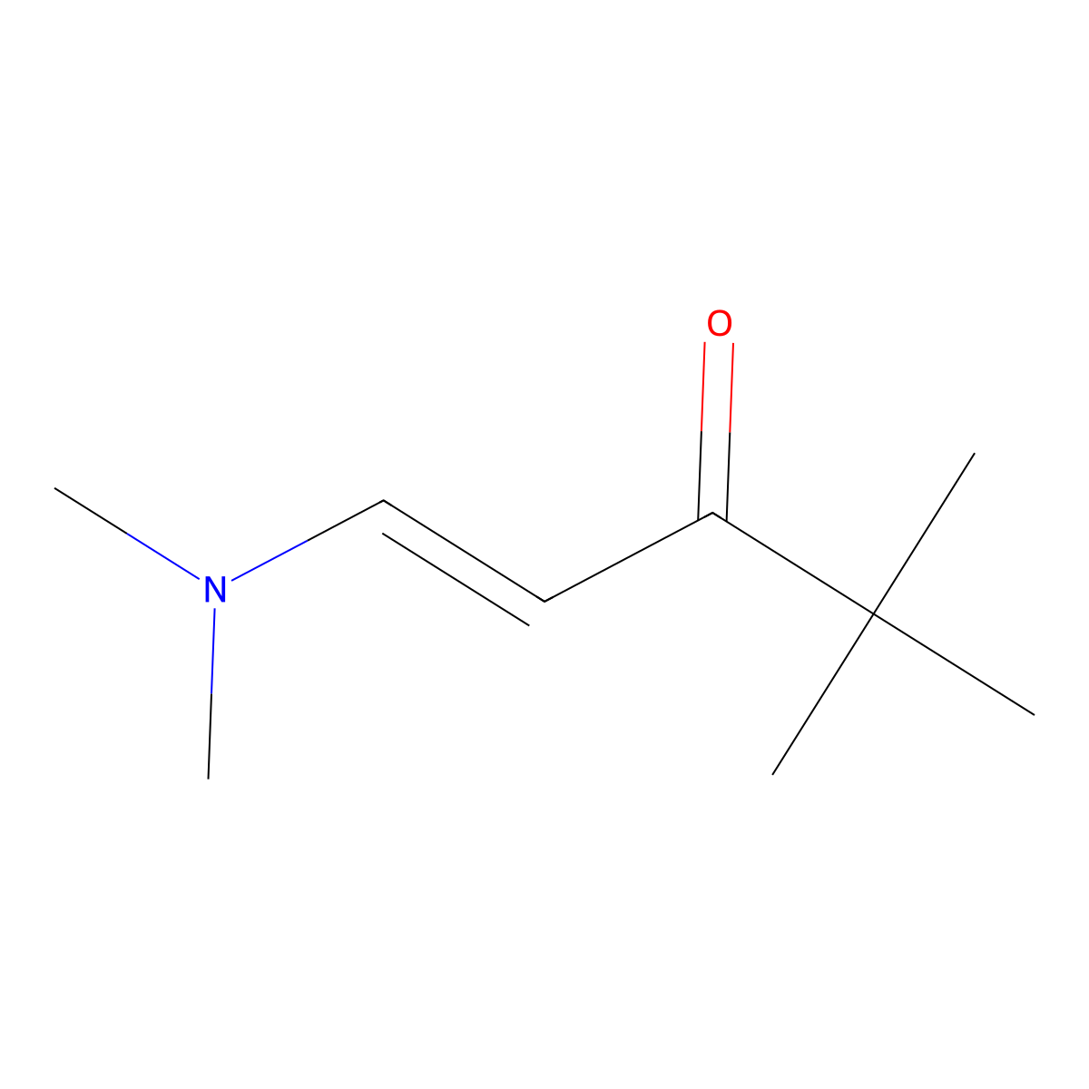 (1E)-1-(dimethylamino)-4,4-dimethylpent-1-en-3-one molecular structure, CAS 6135-14-4