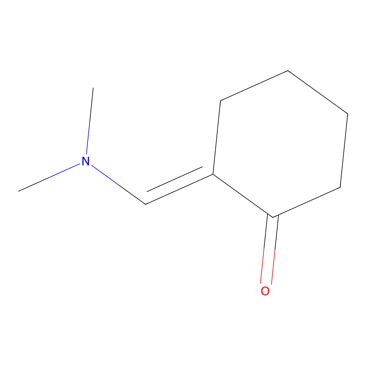 2-(Dimethylaminomethylene)cyclohexanone molecular structure, CAS 6135-19-9
