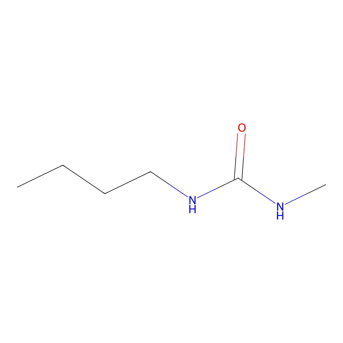 N-Butyl-N'-methylurea molecular structure, CAS 6135-36-0