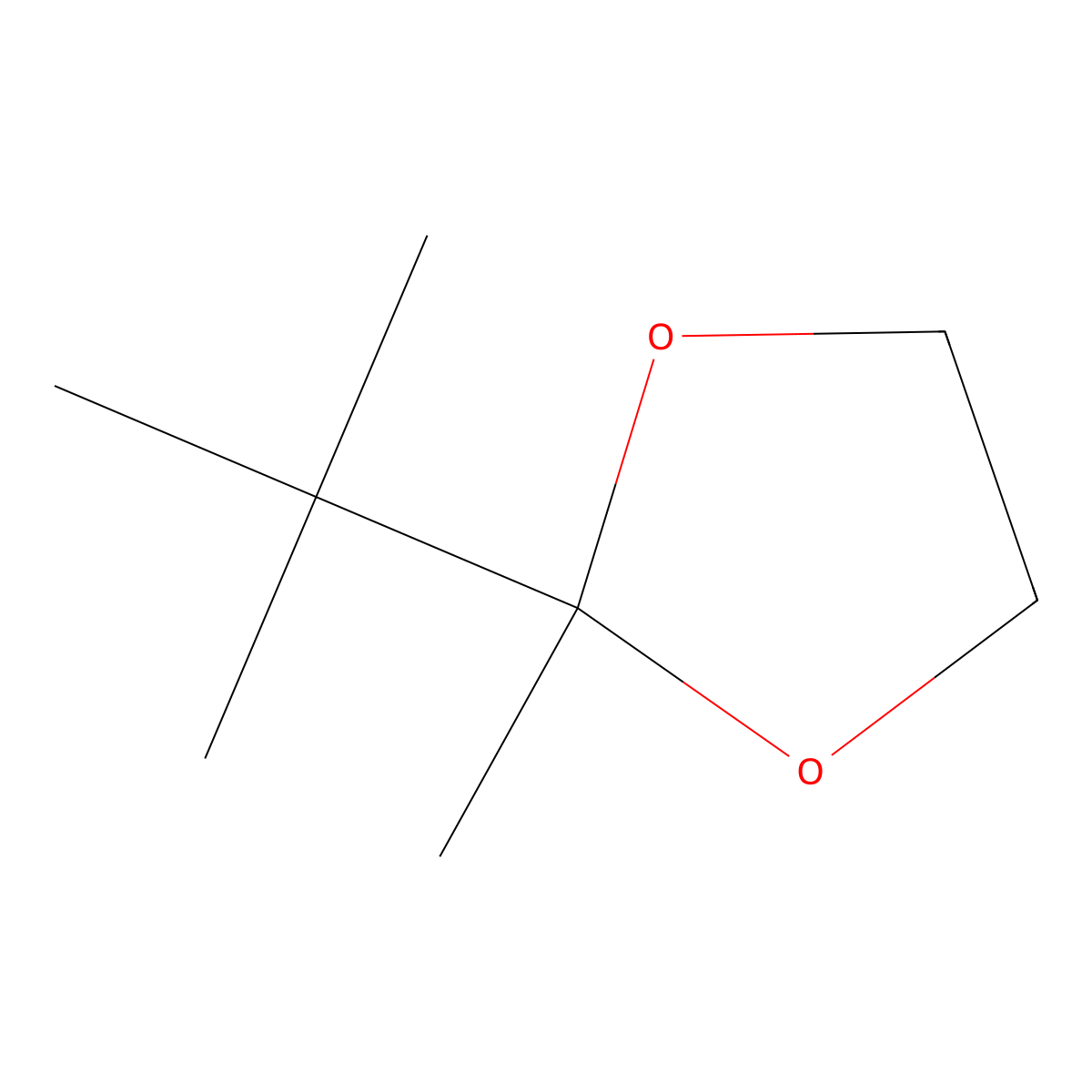 2-(Tert-butyl)-2-methyl-1,3-dioxolane molecular structure, CAS 6135-54-2